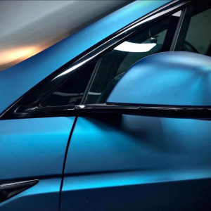 matte blue vinyl wrap