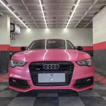 Gloss Metallic Shell Pink Car Vinyl Wrap