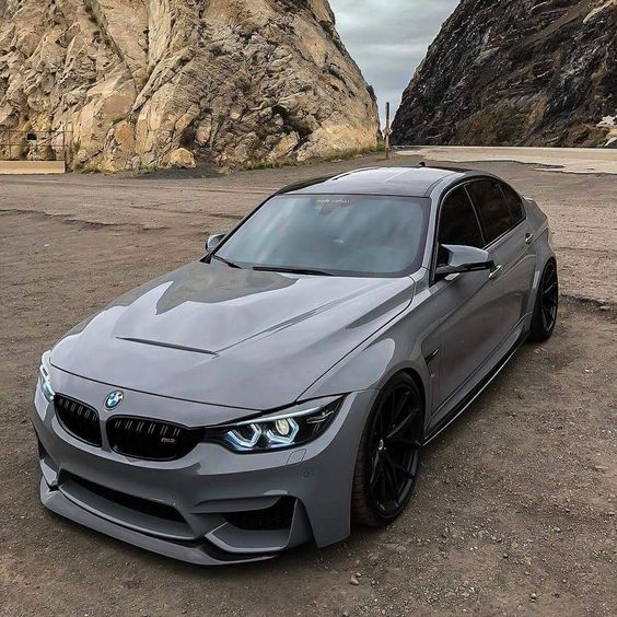 BMW Nardo Grey Car Vinyl Wrap | Glossy Nardo Grey Car Wrap BMW