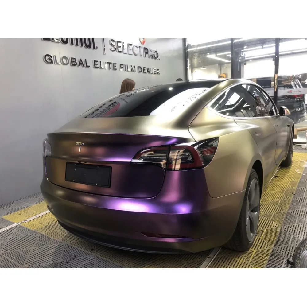 Matte Metallic Glitter Sparkle Purple Car Vinyl Wrap