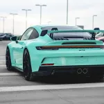 orsche 911 mint green car wrap