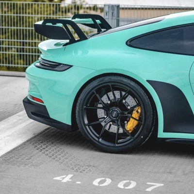 Porsche 911 Mint Green Car Wrap  02