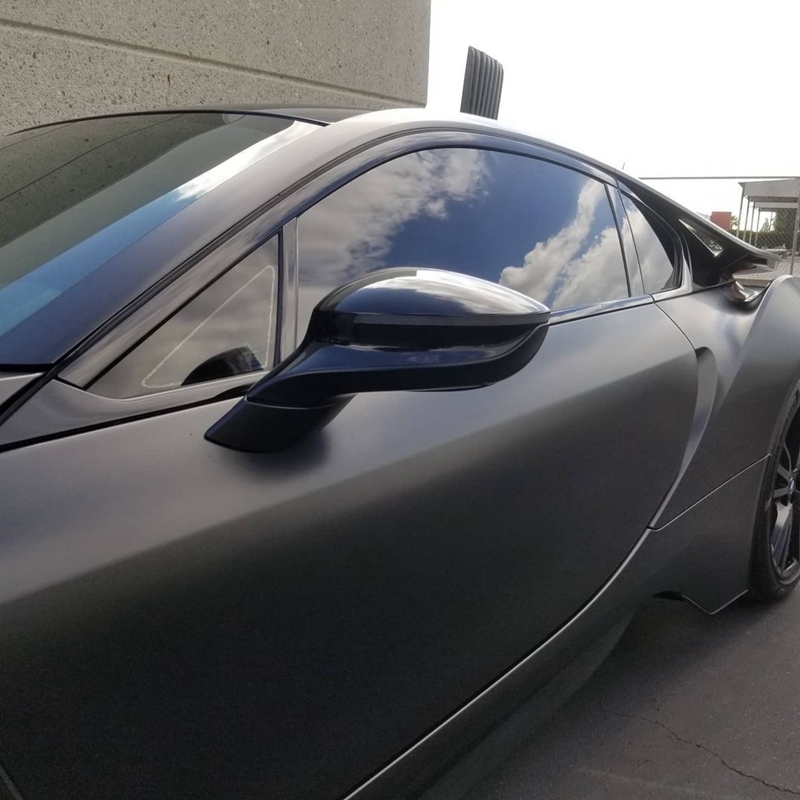 glass black car wrap