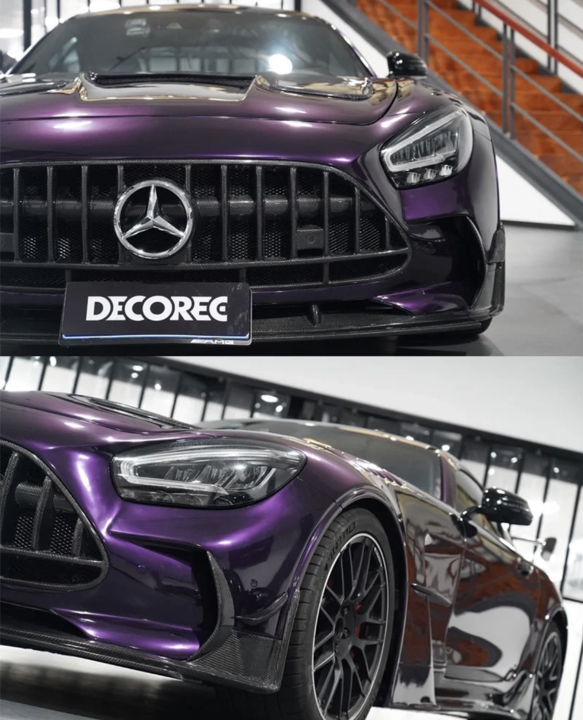 Mercedes Midnight Purple Car Vinyl Wrap