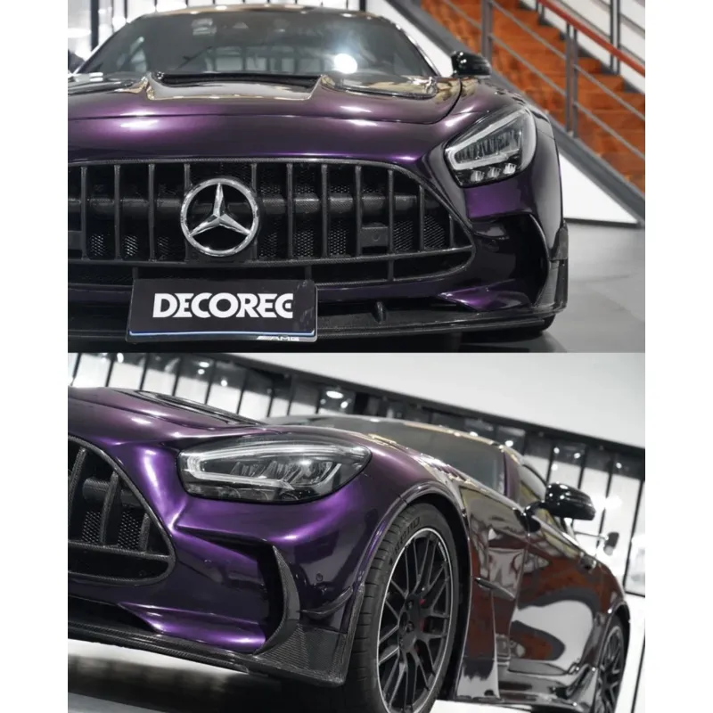 Mercedes Midnight Purple Car Vinyl Wrap