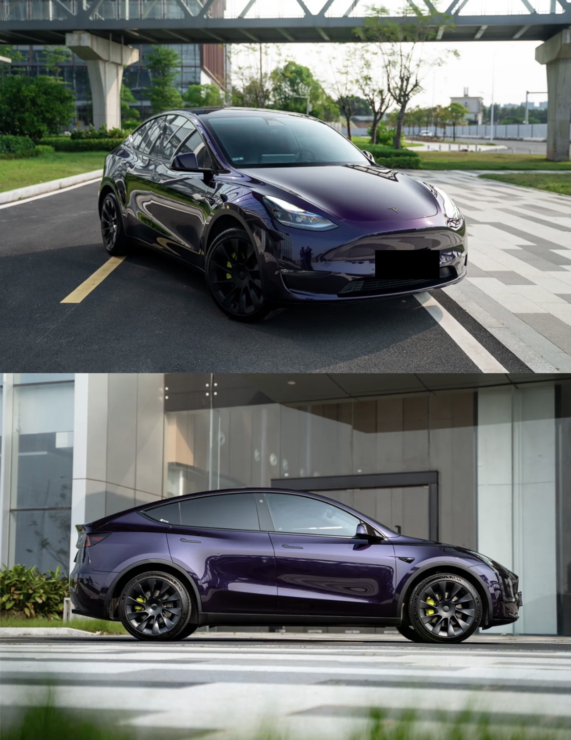 Tesla Midnight Purple Car Vinyl Wrap
