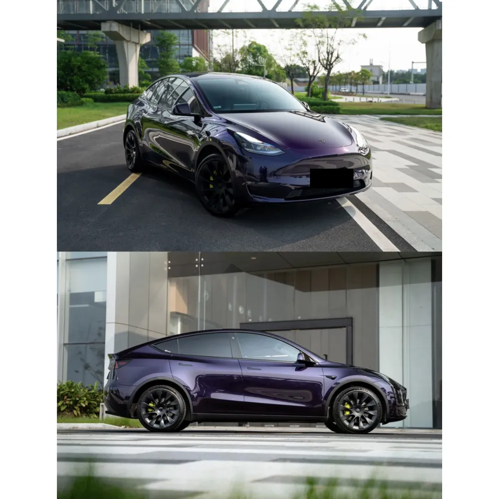 Tesla Midnight Purple Car Vinyl Wrap