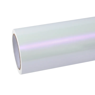 Gloss Chameleon Purple White Car Vinyl Wrap PET 01