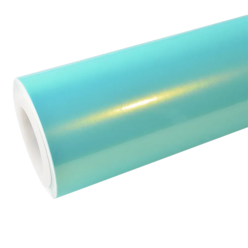 Gloss Metallic Blue Gold Car Wrap00