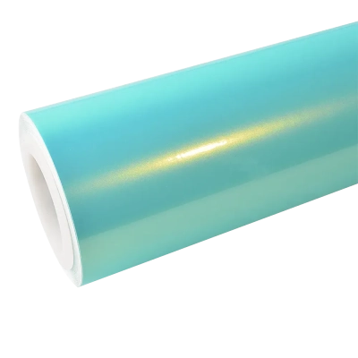 Gloss Metallic Blue Gold Car Vinyl Wrap