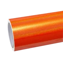 metallic Gold Orange car wrap