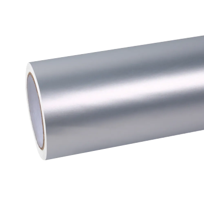 Matte Metallic Satin Silver Car Vinyl Wrap 01