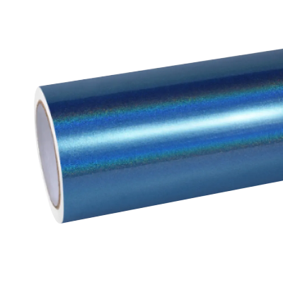 Gloss Metallic Rainbow Laser Blue Car Vinyl Wrap 01