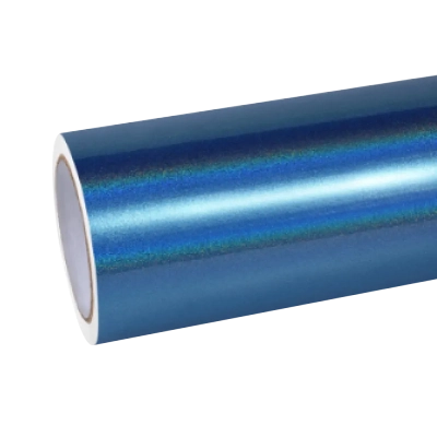 Gloss Metallic Rainbow Laser Blue Car Vinyl Wrap 01