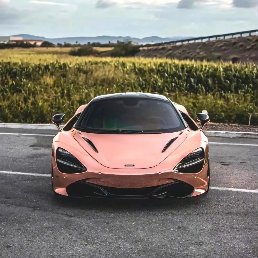 Chrome Rose Gold Car Vinyl Wrap