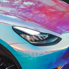 Gloss White Chrome Car Vinyl Wrap