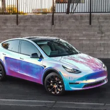 gloss chrome white vinyl wrap
