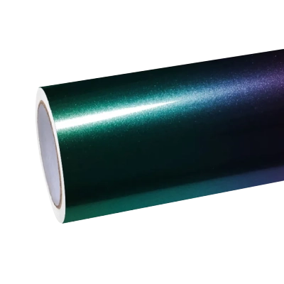 Glossy Diamond Aurora Green Vinyl Wrap