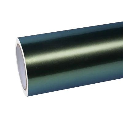 Matte Metallic Chameleon Green Car Vinyl Wrap 01