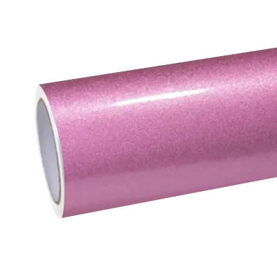 Gloss Metallic Sparkle Pink Vinyl Wrap