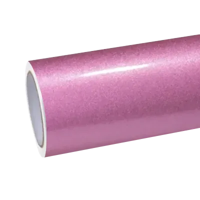 Gloss Metallic Sparkle Glitter Pink Car Vinyl Wrap 01