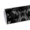 Matte Camo Black 3D Ghost Camouflage Black PET
