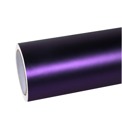 Ultra Matte Metallic Dark Purple Car Vinyl Wrap PET 01