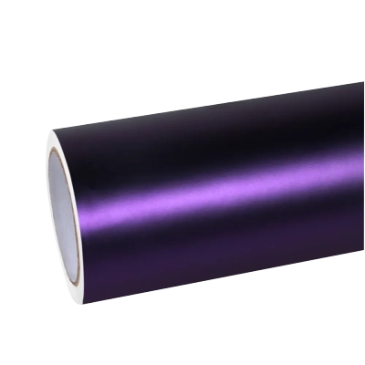 Ultra Matte Metallic Dark Purple Car Vinyl Wrap PET 01