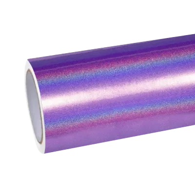 Gloss Metallic Rainbow Laser Purple Car Vinyl Wrap 01