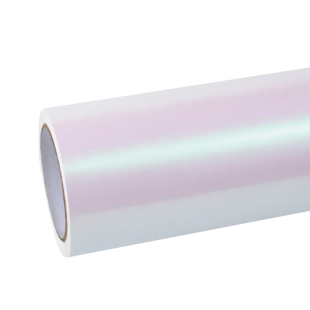 gloss Chameleon aurora white car wrap