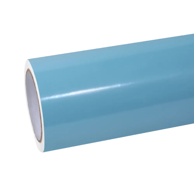 Gloss Baby Blue Car Vinyl Wrap PET 01