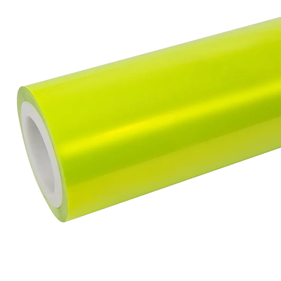 Gloss Fluorescent  Neon Yellow Vinyl Wrap
