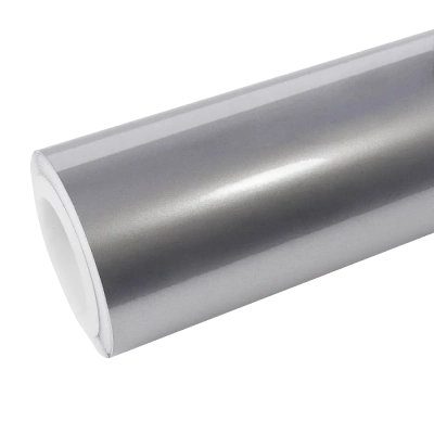 Gloss Metallic Silver Grey Vinyl Wrap Car Wraps