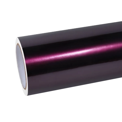 Gloss Metallic Midnight Red Car Vinyl Wrap PET 01