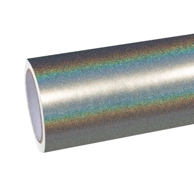 Matte Metallic Rainbow Laser Grey Car Vinyl Wrap 01
