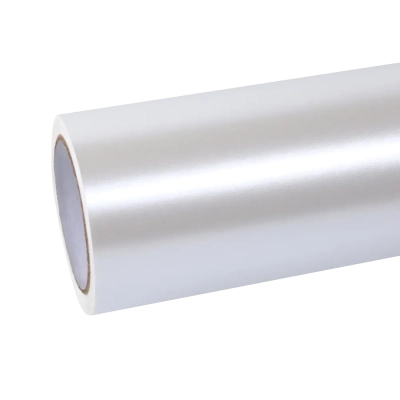 Matte Metallic Pearl White Car Vinyl Wrap PET 01