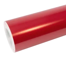 metallic pure red car wrap