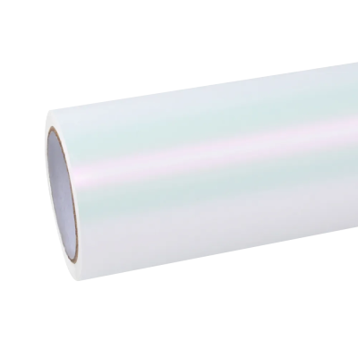 Matte Metallic Chameleon Pink White Car Vinyl Wrap 01