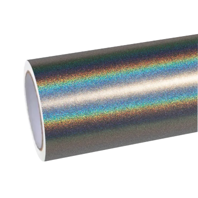 Matte Metallic Rainbow Laser Silver Car Vinyl Wrap 01