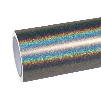 Matte Metallic Rainbow Laser Silver Car Vinyl Wrap 01