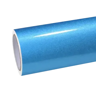 Sparkle Sky Blue Car Vinyl Wrap 01