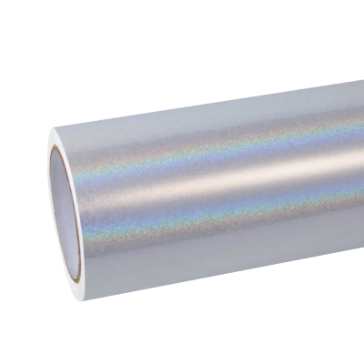 Gloss Metallic Rainbow Laser White Car Vinyl Wrap 01