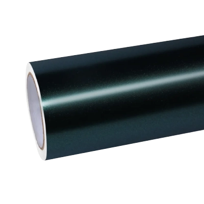 Matte Metallic Dark Green Car Vinyl Wrap Forest Green Wrap 01