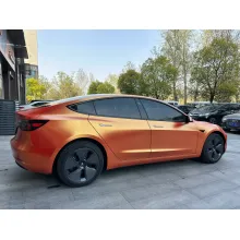 Matte Metallic Diamond Orange Gold Car Vinyl Wrap