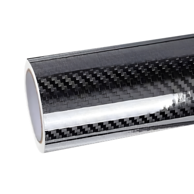 4D Best Carbon Seller - Gloss Black Carbon Fiber Car Vinyl Wrap 01