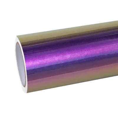 Color Shift Yellow Purple Chrome Vinyl Wrap