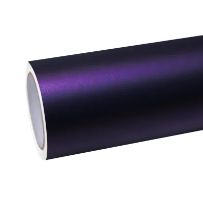 Matte Black Purple Dark Car Vinyl Wrap 