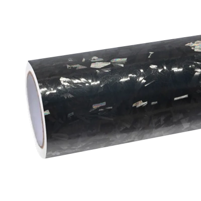 Matte Black Forged Carbon Car Wrap