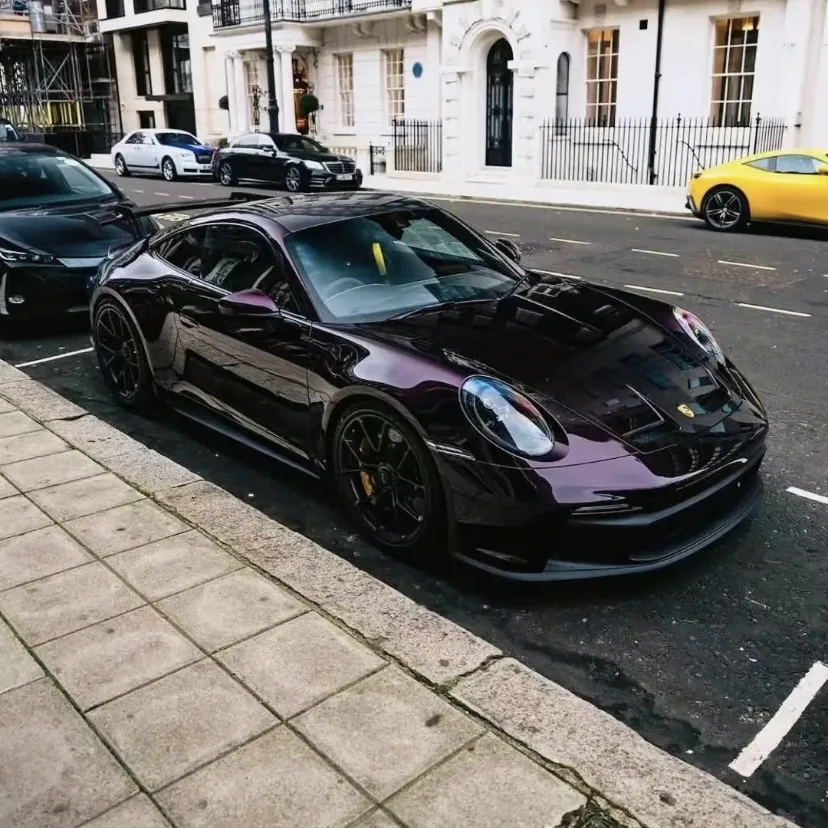 Gloss Metallic Midnight Purple Car Vinyl Wrap Sale