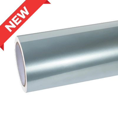 Gloss Metallic Light Steel Blue Car Vinyl Wrap 01